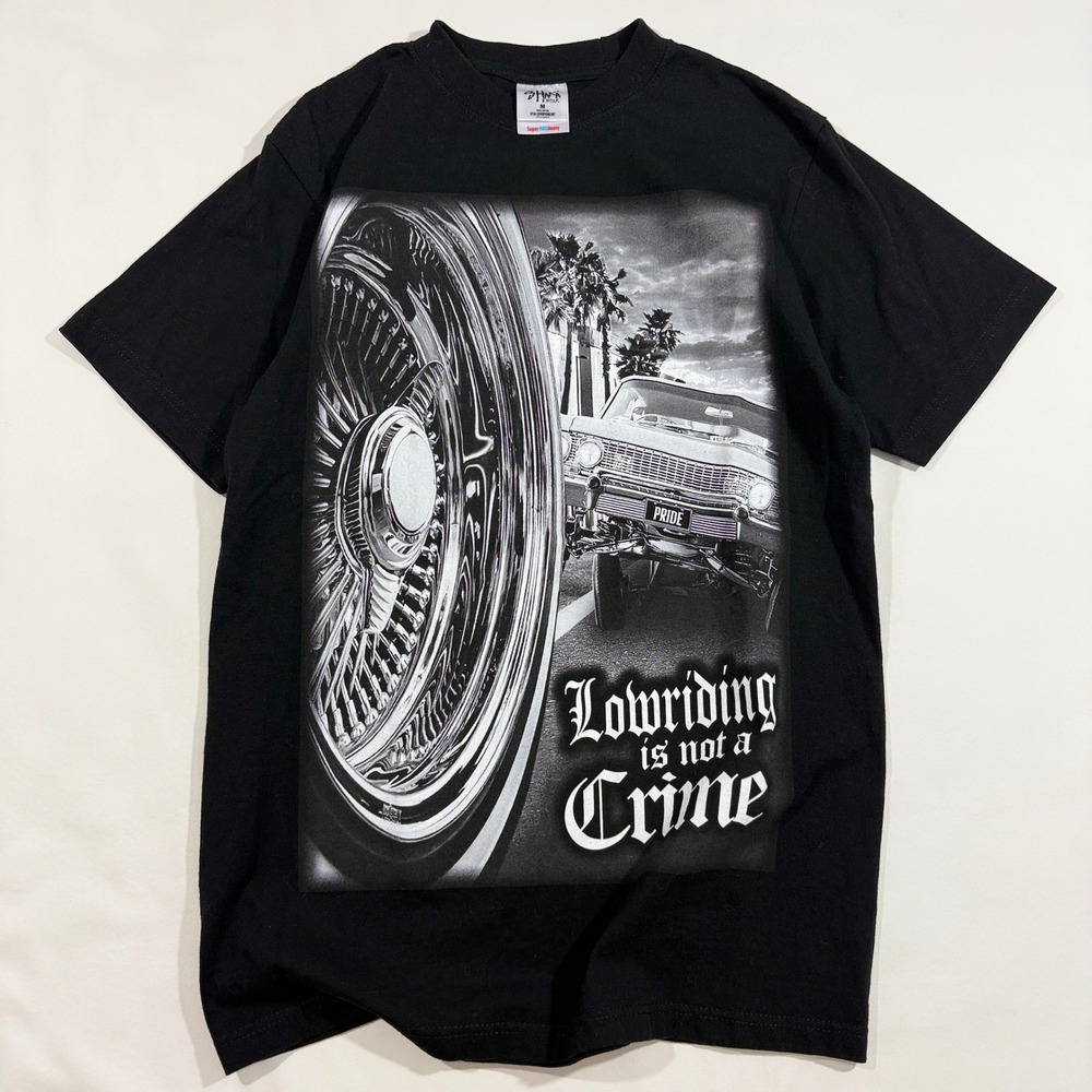 Shaka Wear Lowriding Is Not A Crime Shirt Mens M Black Heavyweight Graphic Tee